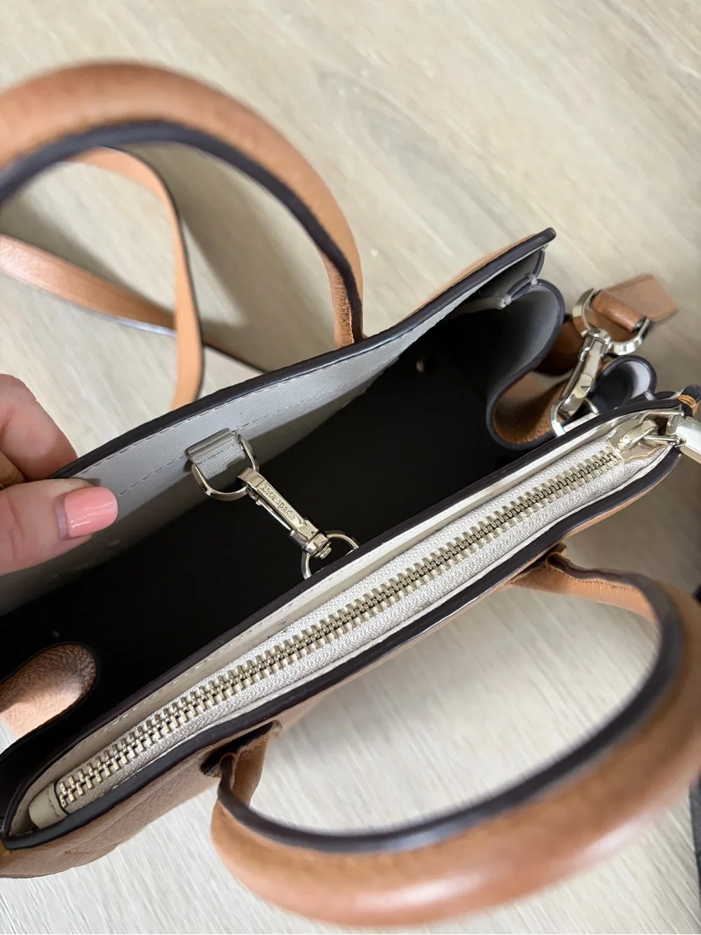 Kate Spade Brown Leather Handbag with Crossbody Strap